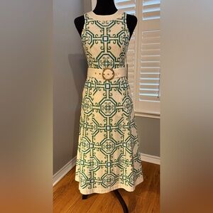 NWT Mestiza New York Louisa Tile-Print Midi Dress